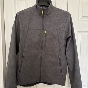 Helly Hansen Gray Softshell Jacket with Neon Accents